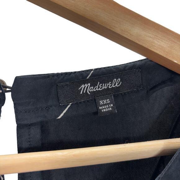 Madewell Floral Outline Shift Mini Dress Size XXS Long Sleeve Cupro Viscose - Picture 7 of 10